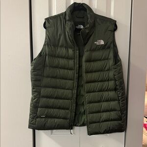 The North Face Olive Green Puffer Vest